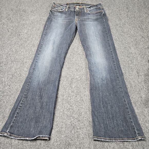 VTG Y2K Lucky Brand Jeans Size 12x31 Bootcut Made in USA Denim Zipper - Picture 1 of 10
